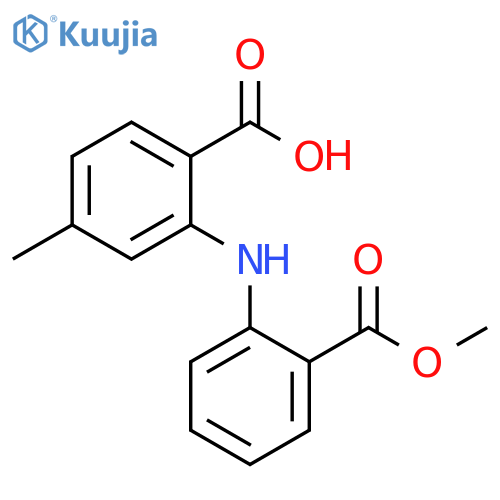 Benzoic acid, 2-[[2-(methoxycarbonyl)phenyl]amino]-4-methyl- structure