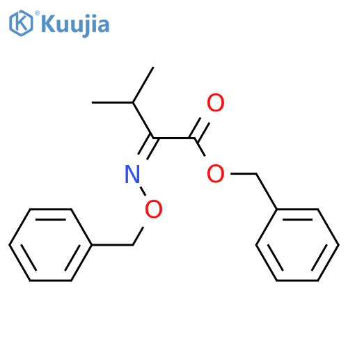 Butanoic acid, 3-methyl-2-[(phenylmethoxy)imino]-, phenylmethyl ester structure