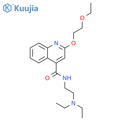 4-Quinolinecarboxamide,N-[2-(diethylamino)ethyl]-2-(2-ethoxyethoxy)- structure