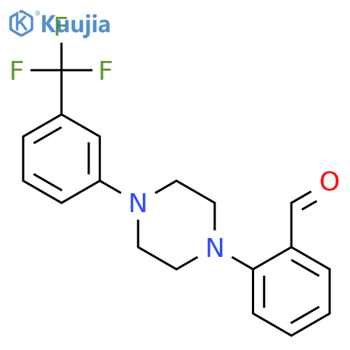 Benzaldehyde, 2-[4-[3-(trifluoromethyl)phenyl]-1-piperazinyl]- structure