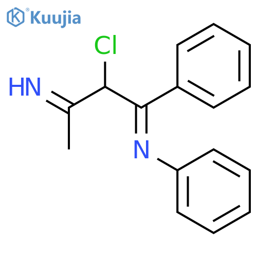 Benzenamine, N-(2-chloro-3-imino-1-phenylbutylidene)- structure