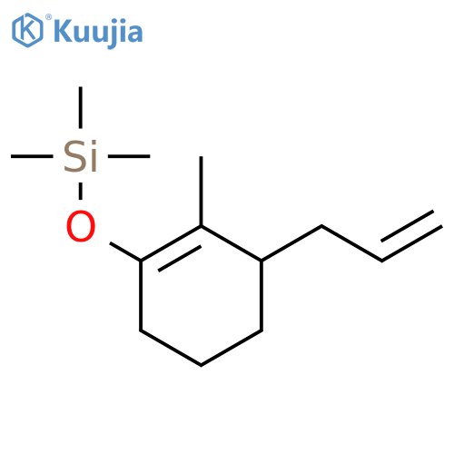 Silane, trimethyl[[2-methyl-3-(2-propenyl)-1-cyclohexen-1-yl]oxy]- structure