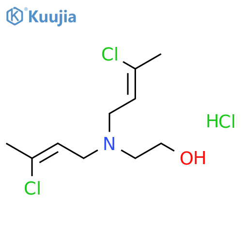 Ethanol, 2-[bis(3-chloro-2-butenyl)amino]-, hydrochloride structure