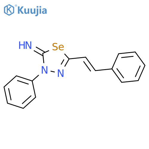 1,3,4-Selenadiazol-2(3H)-imine, 3-phenyl-5-(2-phenylethenyl)- structure