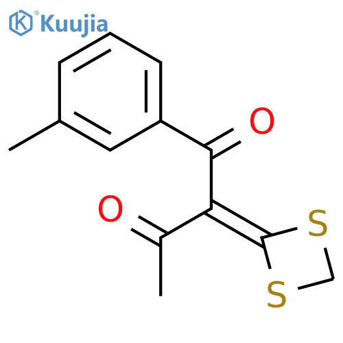 1,3-Butanedione, 2-(1,3-dithietan-2-ylidene)-1-(3-methylphenyl)- structure