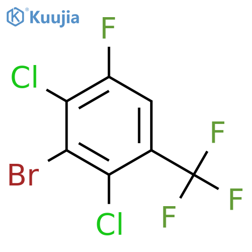Benzene, 3-bromo-2,4-dichloro-1-fluoro-5-(trifluoromethyl)- structure