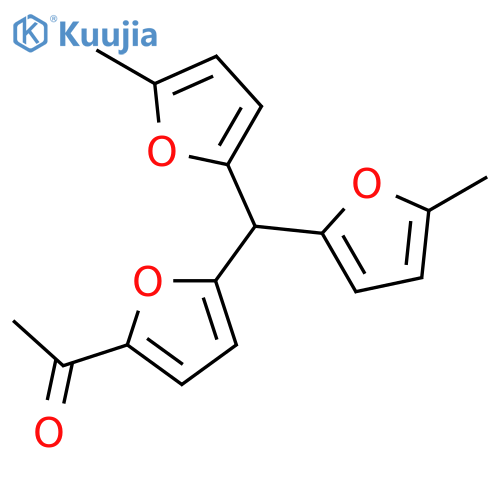 Ethanone, 1-[5-[bis(5-methyl-2-furanyl)methyl]-2-furanyl]- structure