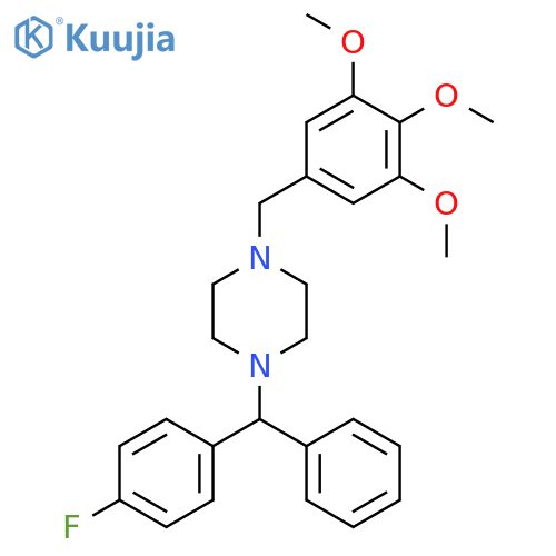 Piperazine, 1-[(4-fluorophenyl)phenylmethyl]-4-[(3,4,5-trimethoxyphenyl)methyl]- structure