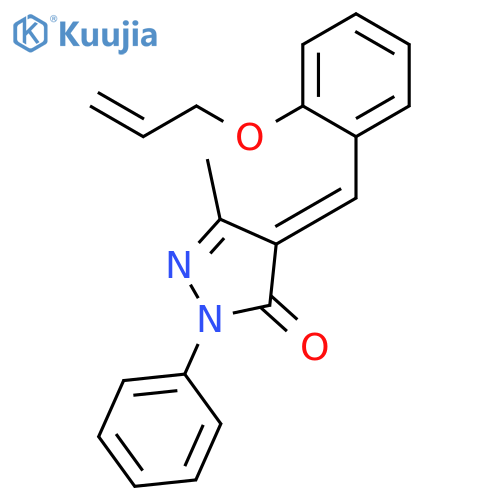 3H-Pyrazol-3-one, 2,4-dihydro-5-methyl-2-phenyl-4-[[2-(2-propenyloxy)phenyl]methylene]-, (E)- structure