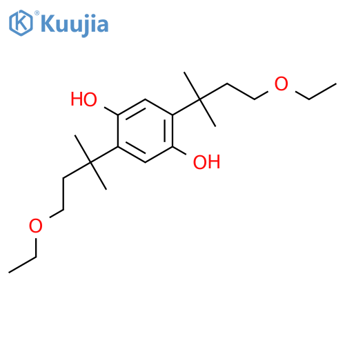 2,5-bis(4-ethoxy-2-methylbutan-2-yl)benzene-1,4-diol structure