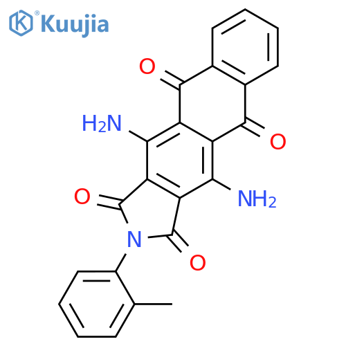 1H-Naphth[2,3-f]isoindole-1,3,5,10(2H)-tetrone, 4,11-diamino-2-(methylphenyl)- structure
