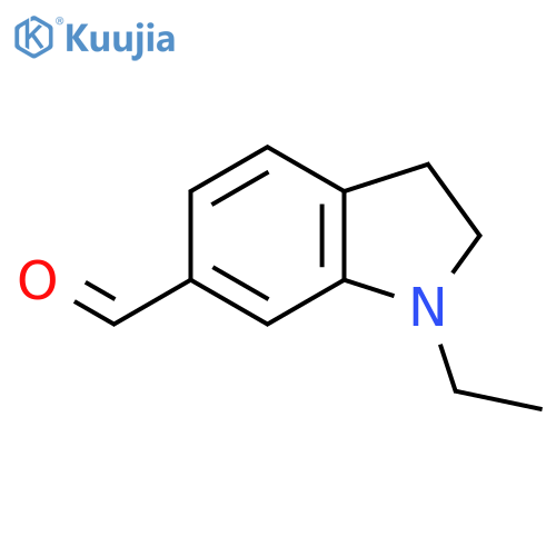 1-Ethyl-2,3-dihydro-1H-indole-6-carbaldehyde structure