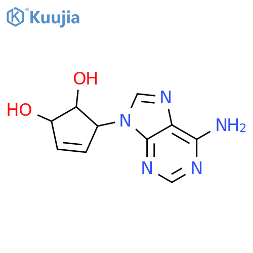 3-Cyclopentene-1,2-diol,5-(6-amino-9H-purin-9-yl)-, (1R,2S,5S)-rel- structure
