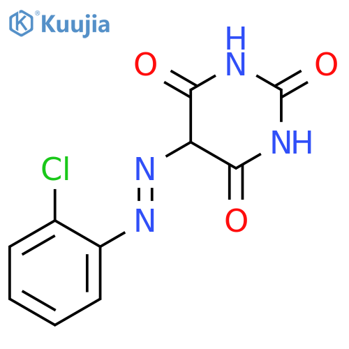 2,4,6(1H,3H,5H)-Pyrimidinetrione, 5-[(2-chlorophenyl)azo]- structure