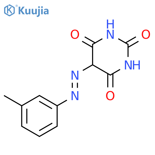 2,4,6(1H,3H,5H)-Pyrimidinetrione, 5-[(3-methylphenyl)azo]- structure