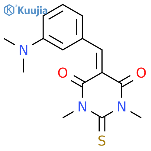4,6(1H,5H)-Pyrimidinedione, 5-[[5-(dimethylamino)phenyl]methylene]dihydro-1,3-dimethyl-2-thioxo- structure