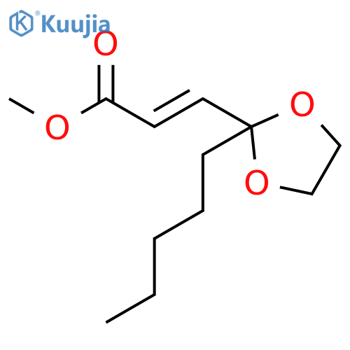 methyl 3-(2-pentyl-1,3-dioxolan-2-yl)prop-2-enoate structure