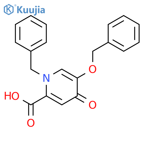 2-Pyridinecarboxylic acid, 1,4-dihydro-4-oxo-5-(phenylmethoxy)-1-(phenylmethyl)- structure