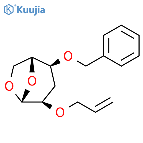 b-D-ribo-Hexopyranose,1,6-anhydro-3-deoxy-4-O-(phenylmethyl)-2-O-2-propen-1-yl- structure