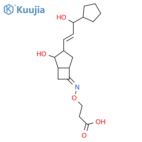 Propanoic acid, 3-[[[3-(3-cyclopentyl-3-hydroxy-1-propenyl)-2-hydroxybicyclo[3.2.0]hept- 6-ylidene]amino]oxy]- structure