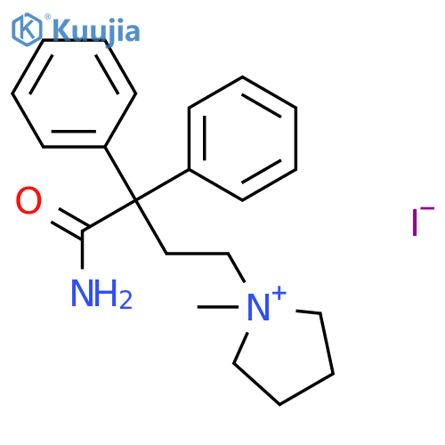 1-(4-amino-4-oxo-3,3-diphenylbutyl)-1-methylpyrrolidinium iodide structure