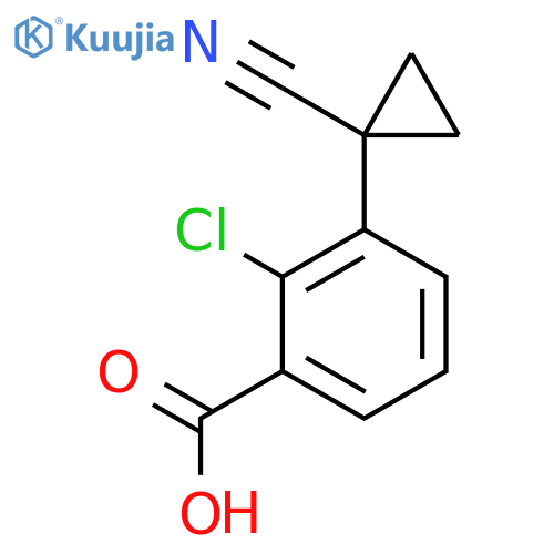 2-Chloro-3-(1-cyanocyclopropyl)benzoic acid structure