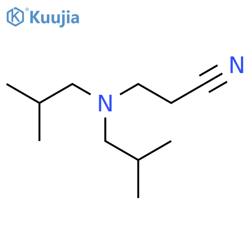 3-[bis(2-methylpropyl)amino]propanenitrile structure