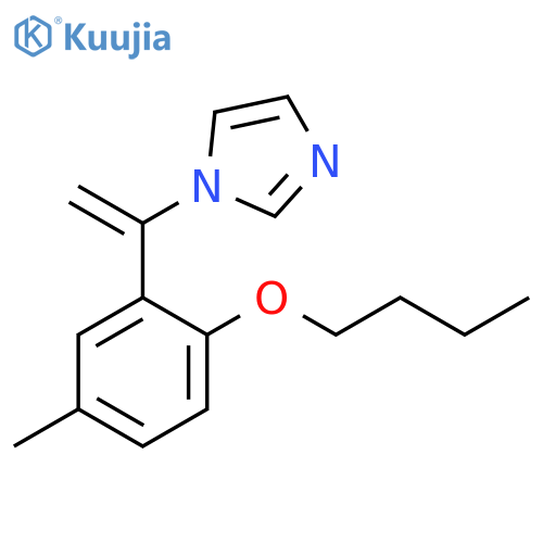 1H-Imidazole, 1-[1-(2-butoxy-5-methylphenyl)ethenyl]- structure