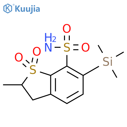Benzo[b]thiophene-7-sulfonamide, 2,3-dihydro-2-methyl-6-(trimethylsilyl)-, 1,1-dioxide structure