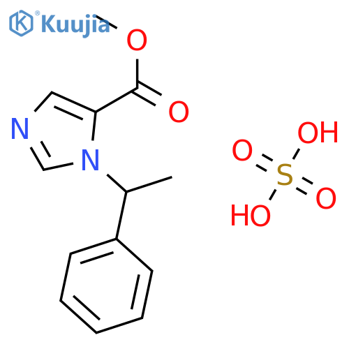 1H-Imidazole-5-carboxylic acid, 1-(1-phenylethyl)-, methyl ester, (±)-, sulfate (1:1) structure