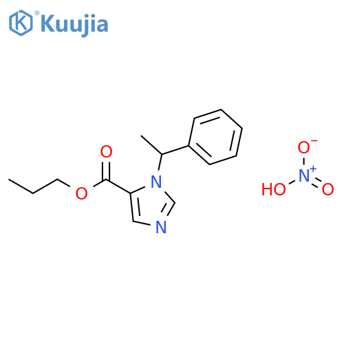 1H-Imidazole-5-carboxylic acid, 1-(1-phenylethyl)-, propyl ester, mononitrate structure