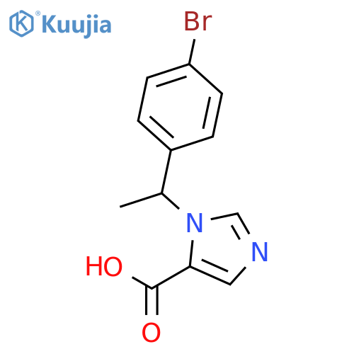1H-IMIDAZOLE-5-CARBOXYLIC ACID, 1-[1-(4-BROMOPHENYL)ETHYL]- structure