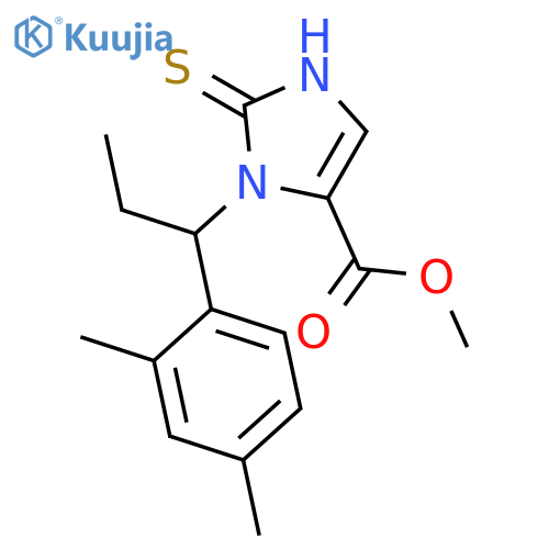 1H-Imidazole-4-carboxylic acid, 3-[1-(2,4-dimethylphenyl)propyl]-2,3-dihydro-2-thioxo-, methyl ester structure