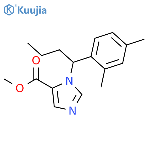 1H-Imidazole-5-carboxylic acid, 1-[1-(2,4-dimethylphenyl)butyl]-, methyl ester structure