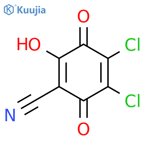 1,4-Cyclohexadiene-1-carbonitrile, 4,5-dichloro-2-hydroxy-3,6-dioxo- structure