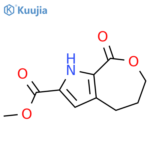 4,5,6,8-tetrahydro-8-oxo-1H-Oxepino[3,4-b]pyrrole-2-carboxylic acid methyl ester structure