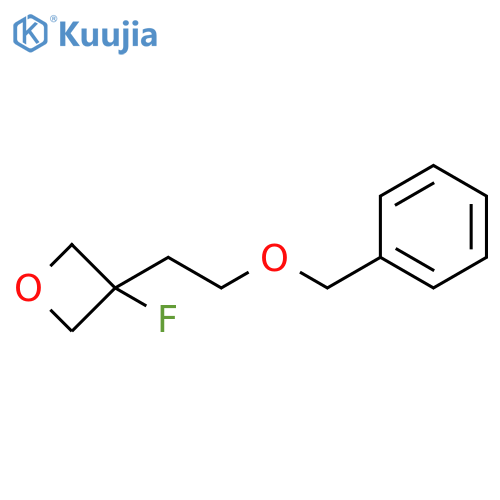 3-(2-(benzyloxy)ethyl)-3-fluorooxetane structure