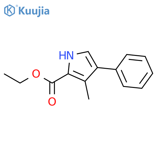 1H-Pyrrole-2-carboxylic acid, 3-methyl-4-phenyl-, ethyl ester structure