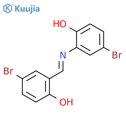 Phenol, 4-bromo-2-[[(5-bromo-2-hydroxyphenyl)imino]methyl]- structure