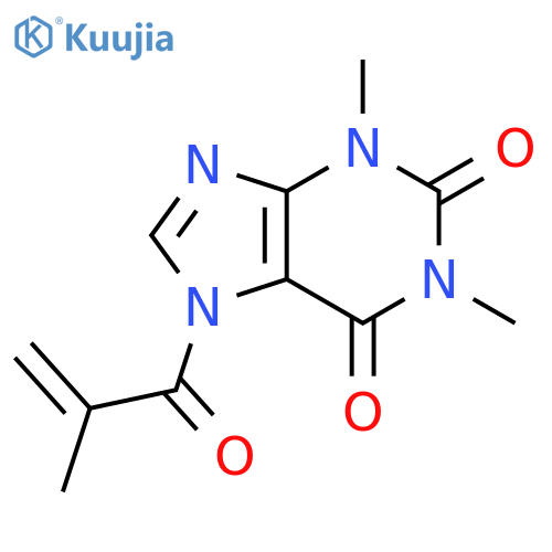 1H-Purine-2,6-dione,3,7-dihydro-1,3-dimethyl-7-(2-methyl-1-oxo-2-propen-1-yl)- structure