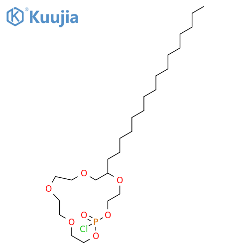 1,3,6,9,12,15-Hexaoxa-2-phosphacycloheptadecane, 2-chloro-7-hexadecyl-, 2-oxide structure