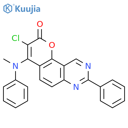 2H-Pyrano[2,3-f]quinazolin-2-one, 3-chloro-4-(methylphenylamino)-8-phenyl- structure