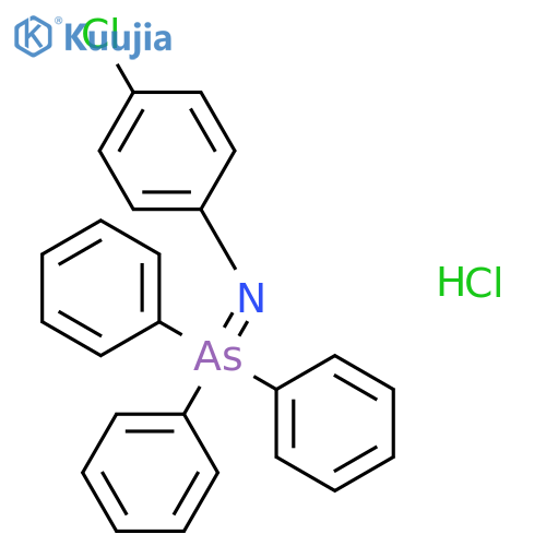 Benzenamine, 4-chloro-N-(triphenylarsoranylidene)-, hydrochloride structure