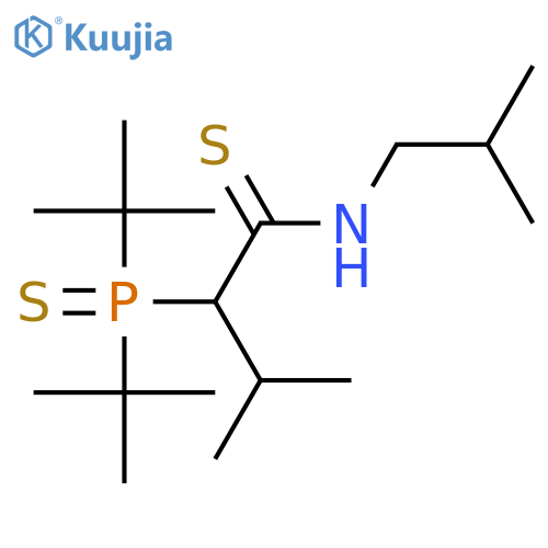 Butanethioamide, 2-[bis(1,1-dimethylethyl)phosphinothioyl]-3-methyl-N-(2-methylpropyl)- structure