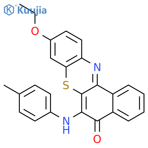 5H-Benzo[a]phenothiazin-5-one, 9-ethoxy-6-[(4-methylphenyl)amino]- structure