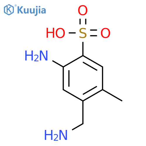 2-amino-4-(aminomethyl)-5-methylbenzenesulfonic acid structure