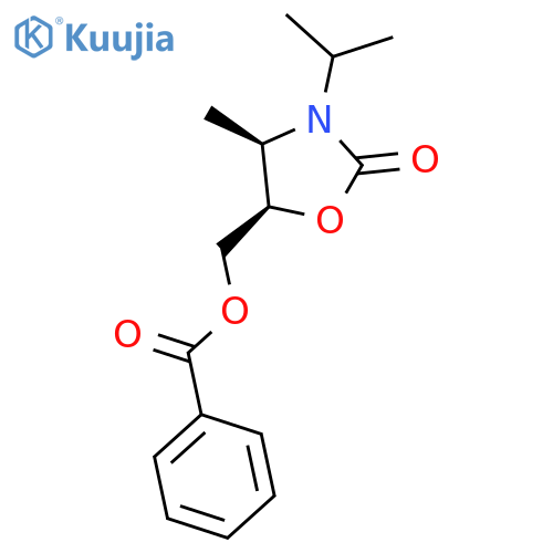 2-Oxazolidinone, 5-[(benzoyloxy)methyl]-4-methyl-3-(1-methylethyl)-, (4R-cis)- structure