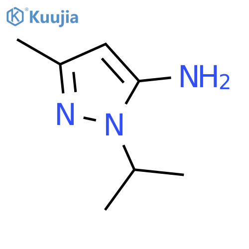 2-isopropyl-5-methyl-pyrazol-3-amine structure