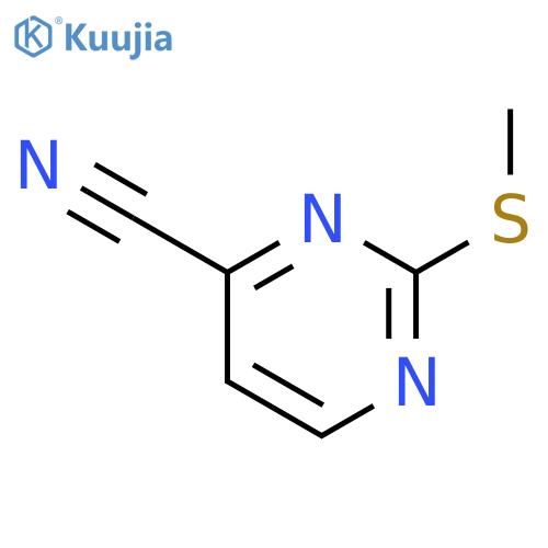 2-(Methylthio)-4-pyrimidinecarbonitrile structure