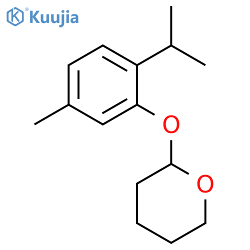 2H-Pyran, tetrahydro-2-[5-methyl-2-(1-methylethyl)phenoxy]- structure